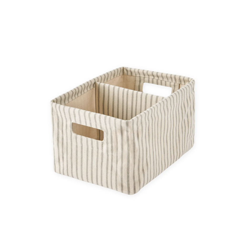 Pehr Printed Hideaway Caddy Organizer - Stripes Away Pebble Grey