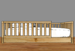 Cama Montesori Barandas