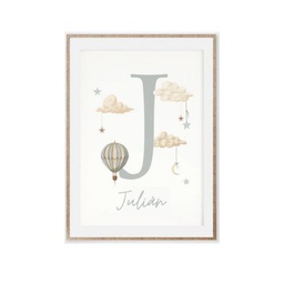 Cuadro Globo Letra - Personalizable